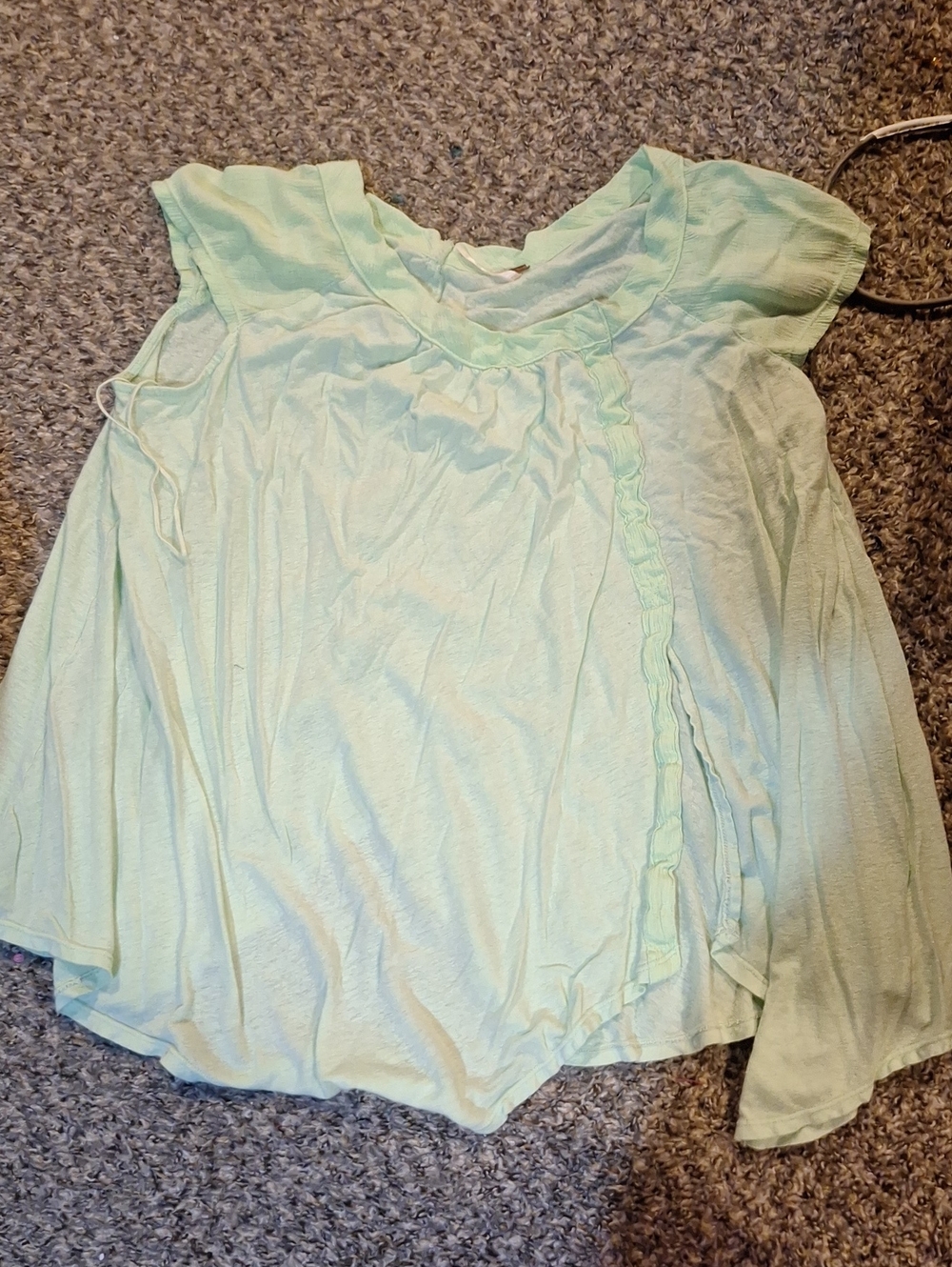 Free People Mint Green Flutter Sleeve Tunic M